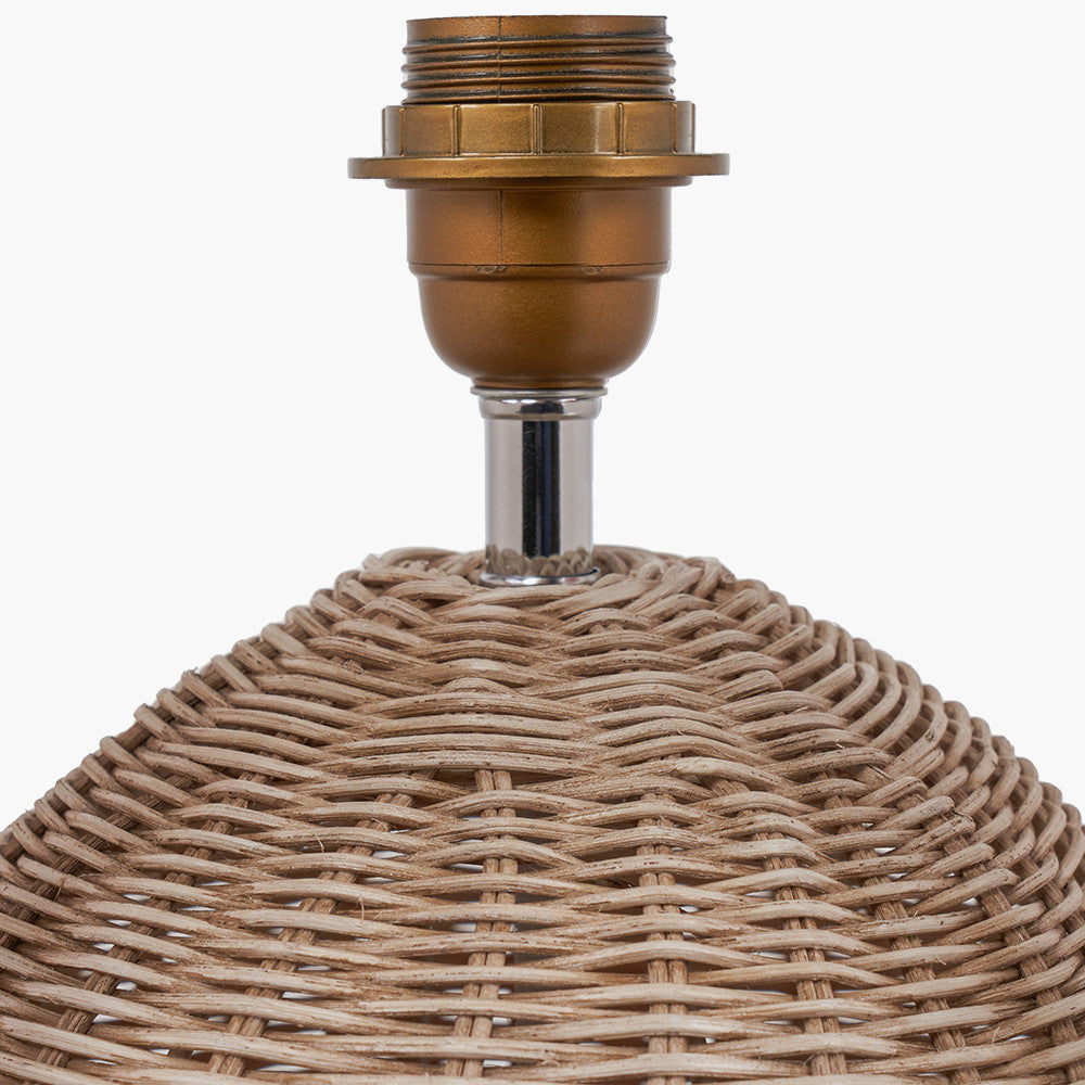 Raffles Large Rattan Cream Wash Table Lamp - Base Only